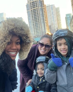 Mishael Morgan Instagram - First day on the ice with these cuties 😍. #skating #winterwiththefam