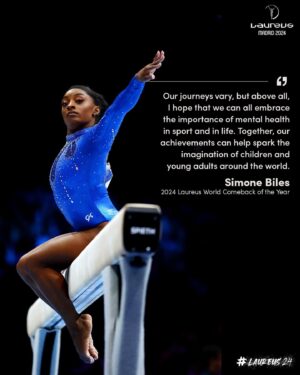 Missy Franklin Instagram - Laureus World Comeback of the Year Award winner Simone Biles paid tribute to all of the athletes nominated for the 2024 Laureus World Sports Awards and shared her hope that the next generation would be inspired by their achievements.

#Laureus24