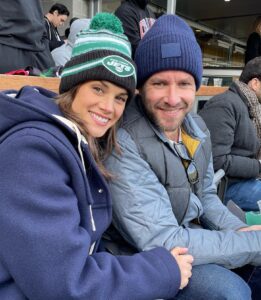 Missy Peregrym Instagram - First real date with my love in a looooong time. Had a great time at the @nyjets game today along with my pal @zeekozaki and his fam Can’t wait to take Otis when he can scream to cheer instead of for no reason 😂