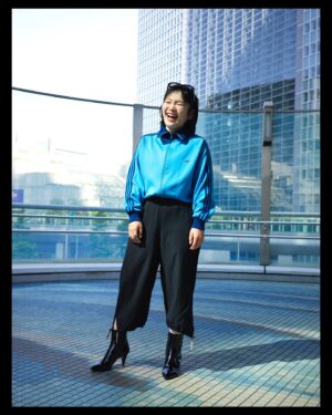 Miu Tomita Instagram - 📕 @ginzamagazine 
🔵 @adidas ⚫️ @effector.eyewear  @commedesgarcons @celine