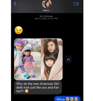 Miya Cech Instagram - corinne tan is now available to stream on Netflix! we’re so honored to be a part of the american girl family

swipe to see how our mom unknowingly manifested it weeks before we even heard that the movie was in development 😂.