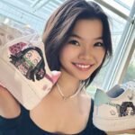 Miya Cech Instagram - got the sweetest special delivery from @posh_sneaks! custom af1’s with my fav anime characters! 😍 i love these SO much and wore them to the mall immediately 🥰 thank u! #demonslayer #nezuko #aoi #kanao