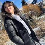 Miya Cech Instagram - thank u @triplefatgoose for keeping me warm on this chilly trip to @jacksonholefilmfest! 🪿❄️