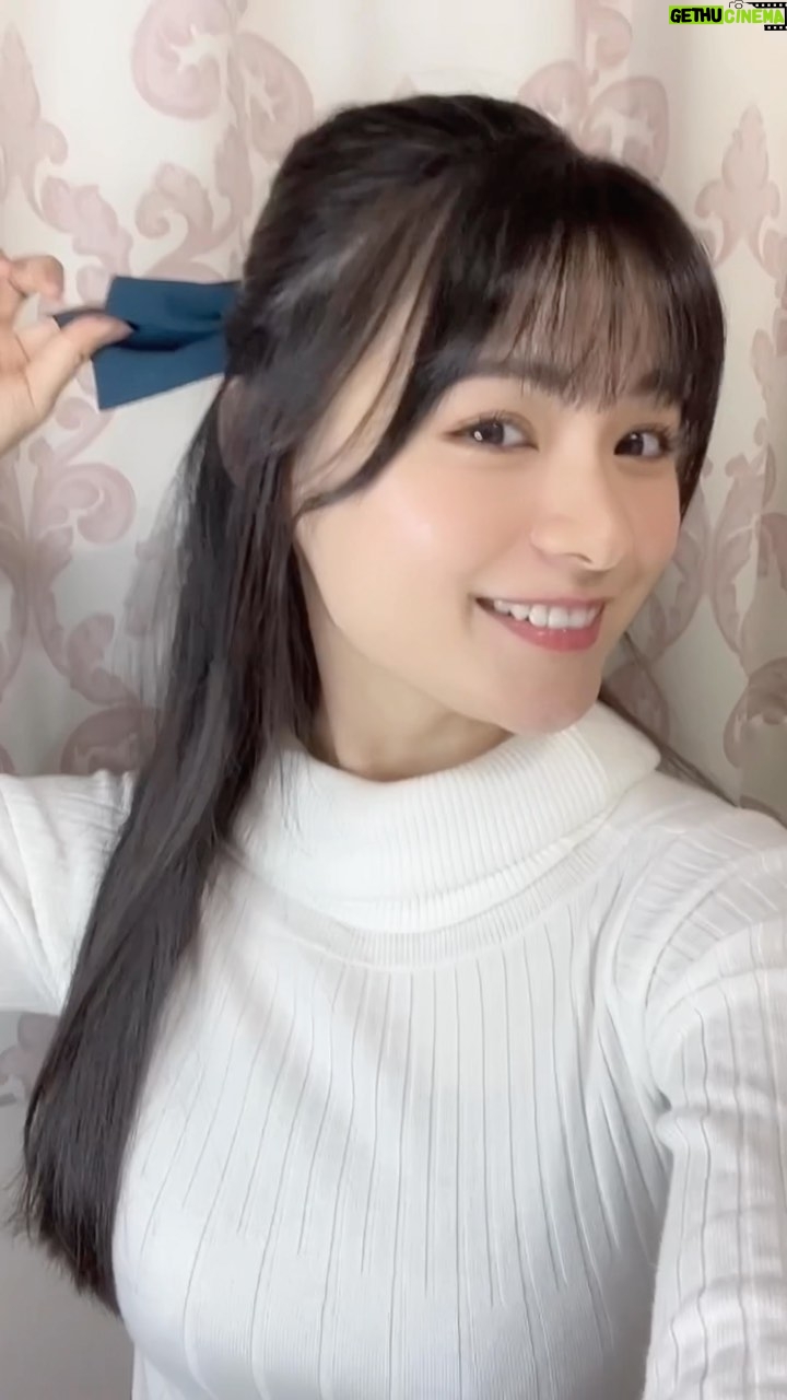 Mizuki Hoshina Instagram - 最近はお気に入りのリボンでハーフアップにしてます🎀