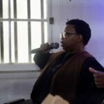 Mmabatho Montsho Instagram - 🔥In between Screening: Water is Water by Katherine Poggenpol 🔥 It was interesting to watch the audience paying attention to the screen. The elements influencing the narrative’s success brought questions that raise spiritual awareness, social awareness and political activism. Brown and Black people speak to their intricate and intimate relationship with the beaches of Cape Town, marked by a history of segregation and apartheid spacial planning. @constitution_hill 📸 | @toeka_productions #humanrightsfilmfestival #filmfestival #conhill #socialactivism