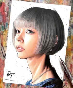 Moga Mogami Instagram - @dai.tamura さんが描いてくれましたー！！
うれしい😭そしてすごすぎる。。
ありがとうございます…！

2枚目は似たポーズ。笑

撮影してくれたのは
@ooxo さん📷