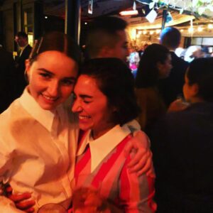 Molly Ephraim Instagram - My dear weirdo @kaitlyndever is SO GOOD in the TERRIFICALLY FUN movie @booksmart. It’s an instant classic and I couldn’t be prouder! See it! Oh, PS. In the 4th slide she’s dancing with a tiny hot dog smothered in mayo. 😍