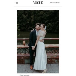 Molly Bernard Instagram - Peak Lesbian Chic™️ courtesy of @voguemagazine @vogueweddings and sweet angel @overthemoon Thank you to @lesloups for your incredible eye, grace and humor on our big day, and to lifer-BFF @whitneybrownephotography for capturing some sweet moments pre-wedding. Link in bio ✨
