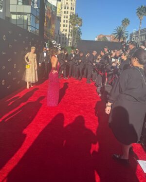 Molly Burnett Instagram - I got to sit with, and celebrate greatness last night. Still trying to process.. Surrounded by the souls who made and continue to make me fall in love with acting. With art. My heroes. Honoring the incomparable Nicole Kidman. To look around and see Meryl Streep, and Morgan Freeman. Michelle Pfeiffer and Reese Witherspoon. Aaron Sorkin, Lee Daniels, Ava DuVernay.. This is a moment that will stay with me forever. What a gift last night was. 
Thank you to my sister @theninaparker and the reason my hair and makeup was on the pointest of points @emmawillishmu 🩷🩷🩷🩷