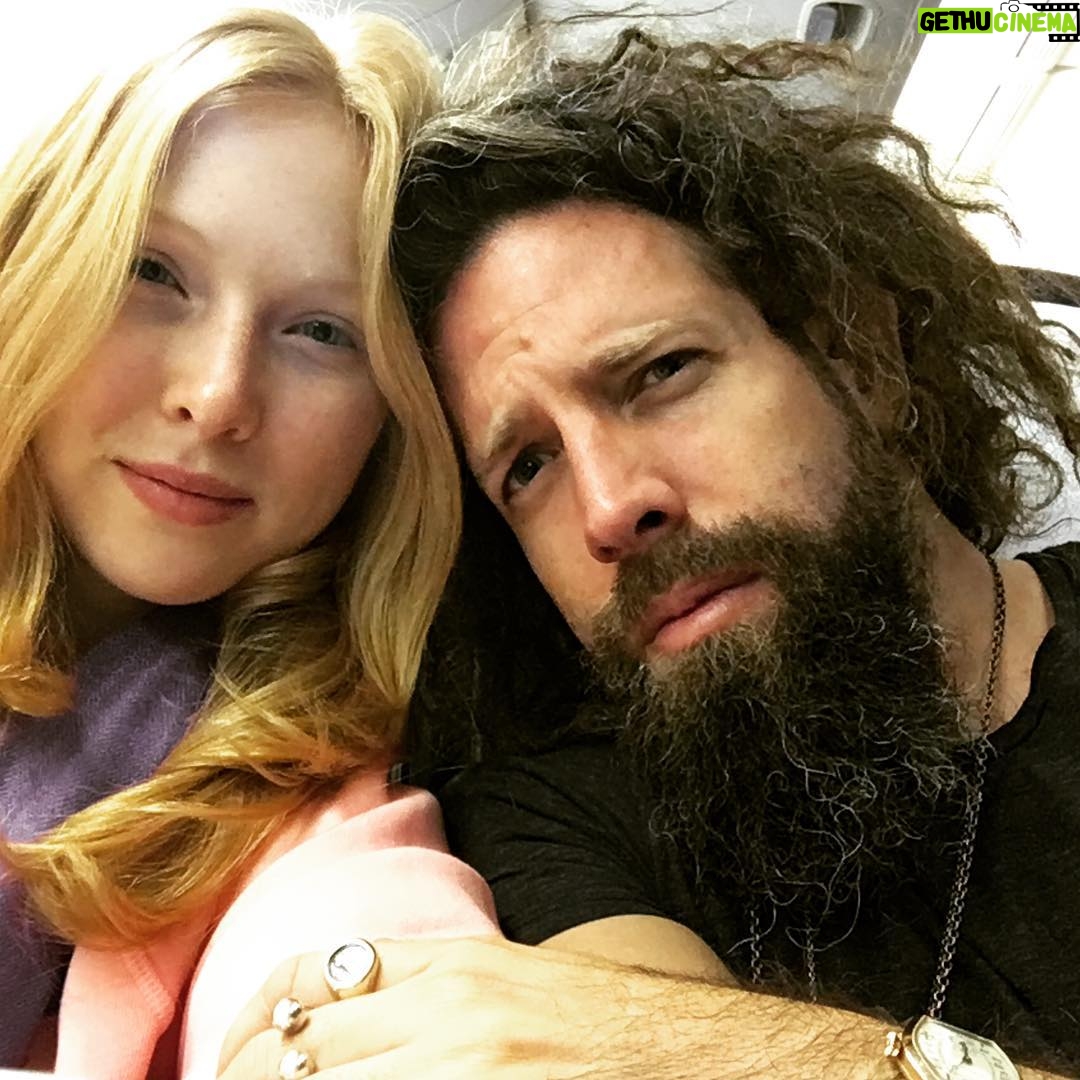 Molly C. Quinn Instagram - If you really want a handle on Elan’s and my relationship, this photo pretty much sums it up. It’s 6 AM now, we’ve been up since 4 AM, we’re on a plane, headed to meet our friend Peter in NY, so we can all go to Oslo for one epic meal, before getting to Estonia. Oh yeah and then on to Copenhagen* It’s been 2 yrs and 1 day together and oddly every day I love you more. I’m pretty sure that’s not how it normally works, Elan. But what can I say, I’m crazy about you. Oh yeah, and we’ll revisit things in two years, but I’m pretty sure I’ll just be loving you even more and that’s insane ❤️