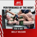 Molly McCann Instagram – That performance by @meatballmolly put the division on notice. So happy for you young lady 😊. #futurechamp #ufcvegas85
