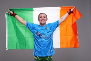 Molly McCann Instagram - I’ll get back to youse all tomorrow. But @chaoscurtis that was for you lad.  Your flag, your shirt.