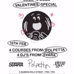 Molly McCann Instagram – WE ARE BACK – VALENTINES SPECIAL

If you’re umming and ahhhinnng about Valentine’s Day, we have you covered @Polpetta_Liverpool will be delivering its most ambitious menu yet! A four course meal fit for any valentines date night. 

Accompanied by the @svararadio gang giving us an unbelievable line up of DJ’s with every course served!  Don’t worry that’s not all, in true Sub’s ‘n’ Dub’s fashion, the party doesn’t stop on the tastebuds, we have an official @pimpgin after party next door in Little Green Door where the Pimp Gin gang will take us through to the early hours! Dancing the calories of a good feed away! 

Tickets are available on skiddle now, link in bio gang!  We can’t wait to kick start this year of events this Feb! 

🗓️ February 16th
💷 £50 pp
📍 Bamboo (bold street) 7pm – 11pm 
📍 Little Green Door (next to Bamboo) 11pm – late 

https://www.skiddle.com/whats-on/Liverpool/Bamboo-Brunch-And-Cocktails/Subs-n-Dubs/37239331/