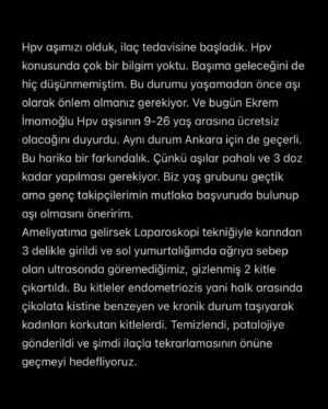 Mona Çalış Instagram - Burdayım, ayaktayım 😌 

Deneyimlerimi, yaşadıklarımı sizlerle paylaştım. 
Sağlığınıza ve mentalinize dikkat etmeniz dileğiyle 🙏🏼

Her şartta her zaman tüm hassaslığıyla yanımda olan sevdiğim adam @burcancls a ve tüm aileme, ailemden ayrı olmayan can dostlarıma ve destek olan, moral veren her kese, doktorum Melek Çiçek Aydın’ a ve tüm @adatiphastanesi ekibine çok teşekkür ediyorum. 
İyi ki varsınız 🤍