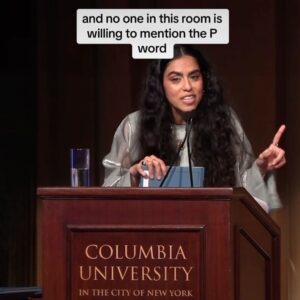 Mona Chalabi Instagram - 1. Columbia university, October 19, 2023 (I left the ceremony early)
2. An email to the President of Columbia, sent March 2, 2024 (she did not reply)
3. A student protester at Columbia, April 18, 2024 via Tarik_Endale on Twitter
4. An article from YDSA, November 20, 2023

Solidarity with the brave students of Columbia 🖤