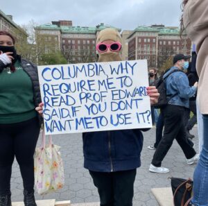 Mona Chalabi Instagram - 1. Columbia university, October 19, 2023 (I left the ceremony early)
2. An email to the President of Columbia, sent March 2, 2024 (she did not reply)
3. A student protester at Columbia, April 18, 2024 via Tarik_Endale on Twitter
4. An article from YDSA, November 20, 2023

Solidarity with the brave students of Columbia 🖤