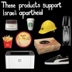 Mona Chalabi Instagram – You might not be able to control your government’s budget between elections but you can control how you spend your money. 

In 2020, US customs said that products made in illegal Israeli settlements on Palestinian land could now be labelled “Made In Israel” instead of “Made in the West Bank/Gaza”. This change from the US government formalized and legitimized theft. 

The UN has published a list of 97 companies that have business in or with these settlements. I’ll link to the full report in my stories and then save it as a highlight. I made this illustration in 2021 so I’ve updated it to include a few additional companies (McDonalds handed out thousands of free meals to Israeli soldiers this week).

Boycotting works. In 2022, General Mills (the company that makes Cheerios, Häagen-Dazs, Yoplait, Larabar and so much more) decided to divest from the Israeli occupation after a lot of international pressure. AirBnb initially said that they wouldn’t be offering up vacation homes on stolen land but then they quietly reversed their decision.

Sources: United Nations report A/HRC/43/71, United Nations Human RIghts office of the high commissioner, June 2023 as well as media reporting on Starbucks’ and McDonalds’ recent support of Israel.