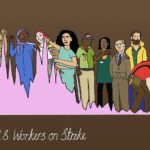 Mona Chalabi Instagram - Half a million workers are striking in the UK today. It's the biggest labor action in over a decade because people are sick of wages that don't cover the cost of living and working conditions that are unsafe. Strikes are powerful. But over time, there have been fewer strikes in the US - workers now have fewer rights and shareholders have more power. Last month, over 7,000 nurses went on strike in New York and after three days, they were able to secure more jobs and higher wages. Strikes work. Source: Bureau of Labor Statistics, 2022 (keep in mind that this data only counts people who were in big work stoppages involving 1,000 workers or more)