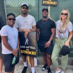 Monet Mazur Instagram - Out here with my people, striking for your people, and all the people as a collective that have been put into this difficult position. Do better, value every human contribution that goes into helping create this wild industry we’re all a part of AMPTP. Pay should be based on talent and integrity, not your budget. ✊🏽 @sagaftra #sagaftrastrong #wgastrong