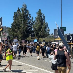 Monet Mazur Instagram - Out here with my people, striking for your people, and all the people as a collective that have been put into this difficult position. 
Do better, value every human contribution that goes into helping create this wild industry we’re all a part of AMPTP. Pay should be based on talent and integrity, not your budget. ✊🏽 @sagaftra #sagaftrastrong #wgastrong