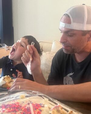 Monica Garcia Instagram - Happy Birthday weekend to this guy. Homemade cake and all. 😉🥰 #40something