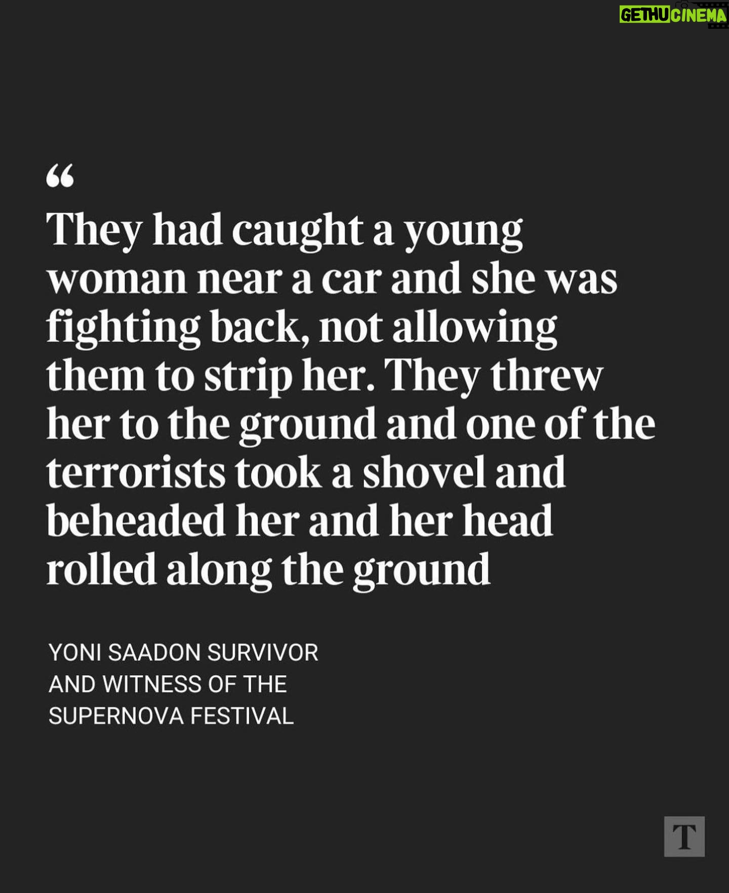 Moran Atias Instagram - Dear Sima @unwomen You have failed us women. ALL Women. Your time is up. You have chose to be silent for 55 days then gaslight us and finally found a couple words a little too little and too late. We won’t be silenced. Raped Again. We will give voice for those who are no longer here. Murdered and raped. This sadistic rapist Palestinian terrorist organization must brought to justice. ACT.