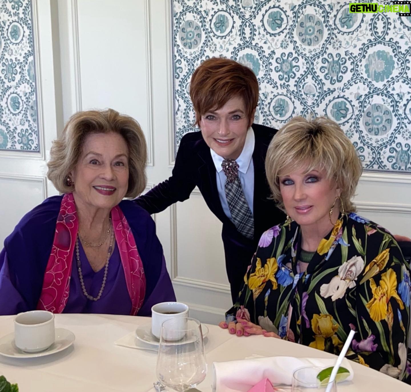 Morgan Fairchild - 1.3K Likes - #OnMyWalk to memorial for the fabulous #BarbaraRush, who played my mother on Flamingo Road. The epitome of elegance & class, she did so many wonderful movies! But I remember best her kindness & grace! Here with Diane Baker & @carolynhennesy, Barbara’s niece. #RIPBarbaraRush