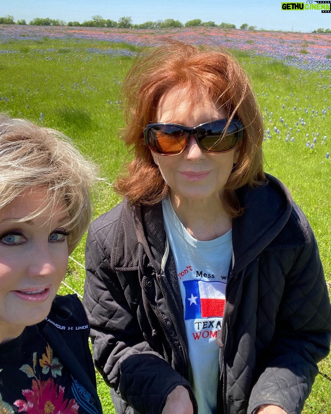 Morgan Fairchild - 890 Likes - #OnMyWalk with @cathrynhartt to fields of #Bluebonnets in #EnnisTexas! Wonderful year for bluebonnets! #BeKind Sending Love To You All💗🌷💗🎉💗🪻💗🦋💗🌷💗🎉💗🪻💗🦋💗🌷