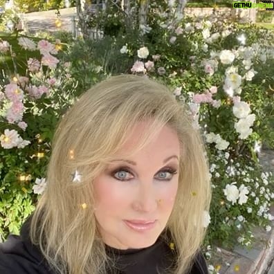 Morgan Fairchild - 1.2K Likes - #OnMyWalk to lovely #Roses. Lifted my spirits a bit, as today would’ve been Mark’s 76th birthday. Still hard to believe he’s gone. 36 years together. Hug your loved ones & tell them you love them! #BeKind Sending Love To You All💗🌷💗🦋💗💕💗🐈⬛💗🌷💗🦋💗💕💗🐈⬛💗🌷💗🦋💗💕💗🐈⬛💗🌷😂🦋💗💕💗🐈⬛💗