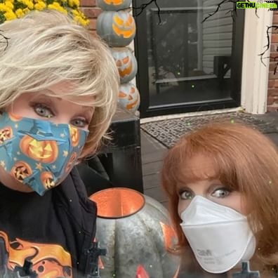 Morgan Fairchild - 720 Likes - #OnMyWalk with sister @cathrynhartt to major #JackOLanterns! They seem friendly, but you never know! Thank God I have Cathryn to protect me! And a late #HappyBirthday to her!🎉🎂🎉#Pumpkins #Boo #HappyHalloween #HalloweenIsComing #Witches #BeKind Sending Love To You All🎃🐈⬛🎃☠️🎃🧛🎃👻🎃🦇🎃💀🎃🐈⬛🎃☠️🎃🧛🎃👻🎃🦇🎃💀🎃🐈⬛🎃☠️🎃🧛🎃👻🎃🦇🎃💀🎃🐈⬛🎃☠️🎃🧛🎃