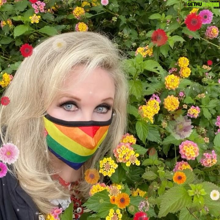 Morgan Fairchild - 873 Likes - #OnMyWalk to wish all a #HappyPrideMonth My sister @cathrynhartt and I grew up in the theater. Many of our best friends have always been gay! #LoveIsLove #HappyPride #BeKind #ReachOut #MaskUp Sending Love To You All💗💙🧡🌷💜❤️🎉💛💚🥰💗💙🧡🌷💜❤️🎉💛💚🥰💗🧡🌷💜❤️🎉💛💚🥰💗💙