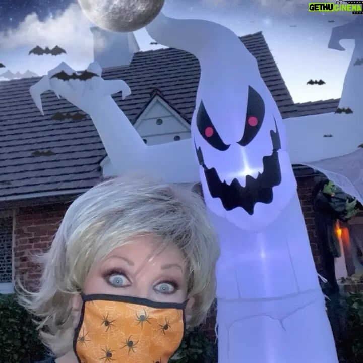 Morgan Fairchild - 1.1K Likes - #OnMyWalk I was minding my own business when this #Ghost #Goblin sprang up! Where did HE come from? Just materialized! And he brought #Bats!! What is it with these guys and BATS?? EEEK! #halloweeniscoming🎃 #Boo #happyhalloween🎃👻 #Spooky #Ghouls Sending Love To You All🎃👻🎃🦇🎃☠️🎃🐈⬛🎃🧛🎃💀🎃🧙♀️🎃👻🎃🦇🎃☠️🎃🐈⬛🎃🧛🎃💀🎃👻🎃🦇🎃☠️🎃🐈⬛