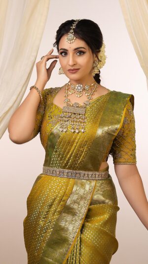 Mounika Dev Instagram - Classic with a modern touch 
Featuring gorgeous actress : @mounikadeviofficial 
Fabulous saree : @houseofayati 
Fascinating Blouse : @ashtag_sewing 
Slaying the drape stylishly : @style_with_anbu 
Captivating jewels: @aarvee.chennai 
Creative styling : @hannah.glory 
Complimenting video & photography: @sano_visuals 
Beautiful Hairdo : @_stylenart_ 
Makeup : @subsartistry 

.
.
.
.
.
.
.
.
.
.
#reels #instagram #actress #celebrity #brides #mua #hairstylist #sareedraping #sareelover #stylist #bridaljewellery #jewelry #designerblouse #jasmine #braid #bridalinspirations #engagement #wedding #glassglow #eyes #reelsvideo