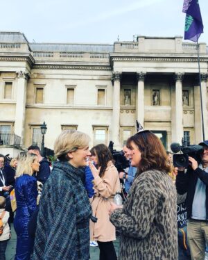 MyAnna Buring Instagram - One legend…Two legends… Three legends… an army of legends 🙌❤️❤️❤️❤️ utterly beautiful people - many of them  shattered parents - turning up to March for better childcare and parental rights today- #marchofthemummies