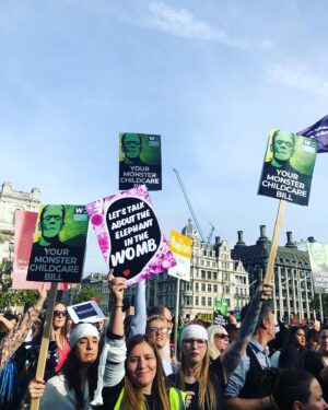 MyAnna Buring Instagram - One legend…Two legends… Three legends… an army of legends 🙌❤️❤️❤️❤️ utterly beautiful people - many of them  shattered parents - turning up to March for better childcare and parental rights today- #marchofthemummies