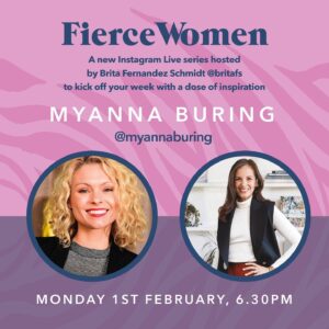 MyAnna Buring Instagram - I love this woman @britafs - and tomorrow I get to chat  with her! In the wake of her brilliant new book #fearstofierce she has already hosted several conversations with women whom I really admire and it’s been a joy to listen to their stories and thoughts - you can go and listen to some of them now too on Brita’s page x