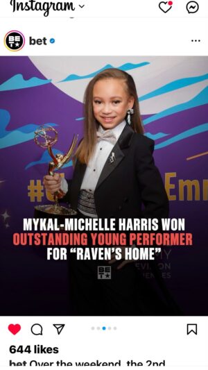 Mykal-Michelle Harris Instagram - We went live because……we won an Emmy!!!!!