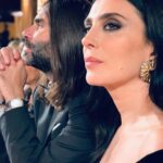 Nadine Labaki Instagram - A moment captured at the @goldenglobes by the person who ve shared this dream with me ever since we were kids. My beautiful little sister @carolinelabaki . I love you and I hope that in the coming years I will be taking your picture sitting in that same chair next to your husband @chadyelimattar feeling that same chill ! @capharnaumthefilm @khaledmouzanar And thank you @cartier for those beautiful earrings !