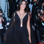 Nadine Labaki Instagram - Thank you @labiennale for the cinematic escapade! Thank you @georgeshobeika for this dream dress ! #venezia76 #venicefilmfestival2019