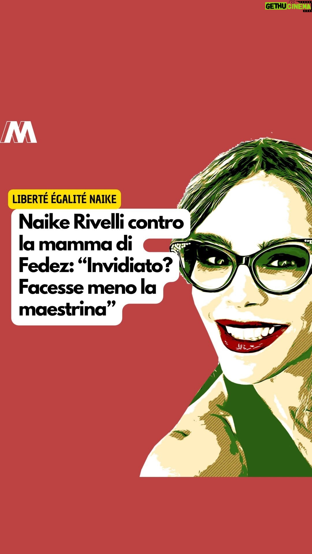 Naike Rivelli Instagram - @naikerivelli, nella prima puntata della sua rubrica LIBERTÉ ÉGALITÉ NAIKE se la prende con la mamma di @fedez, che ha difeso suo figlio dagli ultimi attacchi che ha ricevuto, arrivati a detta sua per invidia 👀. E Naike risponde: “Farei meno la maestrina che giudica e un po’ meno rumore…”. Ne abbiamo parlato su MOW, link in bio e nelle stories👊🏻 #fedez #chiaraferragni #ferragnez #ferragni #naikerivelli #rivelli #ultras #ultrasmilan #milan #mowmag
