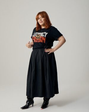 Nakkiah Lui Instagram - We need to act today for a better tomorrow! 

That’s why the amazing folks at @alnf_ and @deushouse
have joined forces this Reconciliation Week to pave the way for all of us to make change. Get your hands on your very own ALNF x Deus Ex Machina “Literacy is Freedom” t-shirt and join me in creating a fairer Australia, where every First Nations child has the opportunity to write their own bright future.

Available online at @davidjonesstore, online and in-store at @deushouse Camperdown   Byron Bay and
in-store at @goodwaysdeli.
#NRW2023 #literacyisfreedom