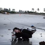 Nam Gyu-ri Instagram - 나트랑 바다 🌊🧜‍♀️ 힐링 그자체. With. Jack🐶🐾🪺🐬🍀