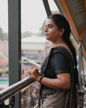 Nandhini Madesh Instagram - Captured by @wordless.emotion 
Makeover by @pearlglitz_makeover 

#ivalnandhini #ival #nandhini #photo #photooftheday #photography #portraitphotography #portrait #train #rain #melody #raja