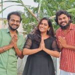 Nandhini Madesh Instagram - Advance Pongal wishes from me and cutieees @vivek_m_bs @adhirchi_arun 💕💕 Romba naal aachu nanga photo eduthu adhan odane post 🤎🤎 #ivalnandhini #adhrichiarun #kuttymoonjivivek #friends #brothers #pongal