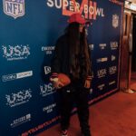 Nani Trinidade Instagram - En direct du SUPER-BOWL 🇺🇸🏈🏈 #Super Bowl #grandrex #sfgiants #lasvegas
