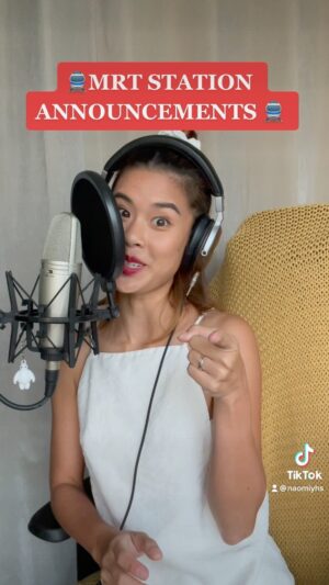 Naomi Yeo Instagram - You were thinking it 😂😂😂 I used to recite these announcements ON CUE as a kid taking the train home from school or out with friends! I still do it, this time as a big kid with my husband’s sound equipment 🙂❤️ 

Let me know what announcements I should do next - suggestions are welcome! 😝🙌🏽 #NayoTries

Tik Tok: @naomiyhs