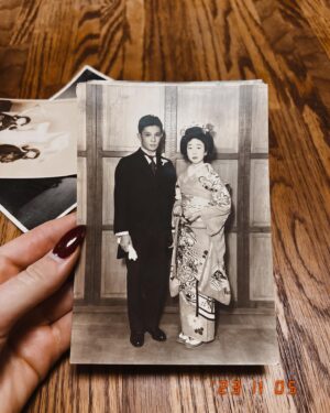 Naomi J. Ogawa Instagram - Roots 🫶

I went to visit my great aunt who’s 97! She dug out photos from back in the day for me to keep. The first photo was my grandparents on their wedding day 😊 Moments like these are what brings me closer to my Japanese side (and the food as well of course)