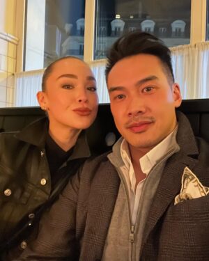 Naomi J. Ogawa Instagram - Happy 1 year anniversary baby! Let's order takeout and be in bed by 10 p.m cause that’s how we roll.. Thank you for being weird and silly with me 🩷 more laughter to come..