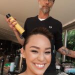 Naomi J. Ogawa Instagram - Behind the scenes 🎬 of the @britishvogue X @roberto_cavalli shoot 🩵