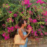 Naomie Harris Instagram - Taking time out to smell the… bougainvillea in India at @pemawellnessresort #Reset #restore #health #vital Thank you @beyondtalentglobal for organising my stay ♥️